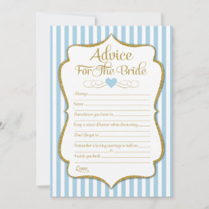 Invitation Conseil Pour La Fête des mariées Bride Light Blue