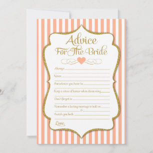 Invitation Conseil Pour La Fête des mariées D'Or Bride Peach