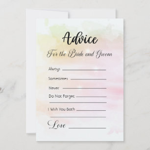 Invitation Conseil pour la mariée et la chambre Orange Rose S