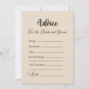 Invitation Conseil pour l'amande de mariée et de chambre
