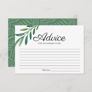 Invitation Conseil pour le Baby shower de verdure à vivre