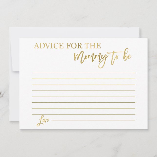 Invitation Conseil pour que la mère soit (Devant)