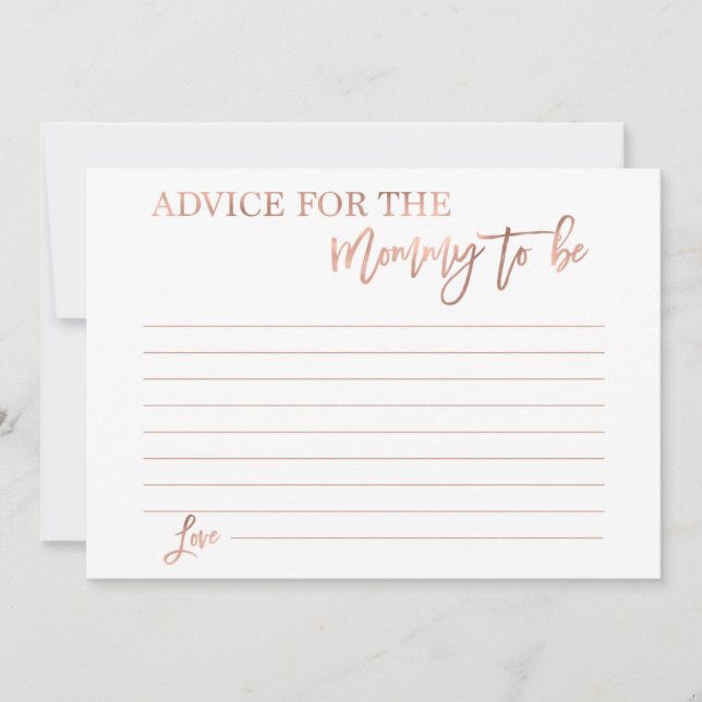 Invitation Conseil pour que la mère soit (Devant)