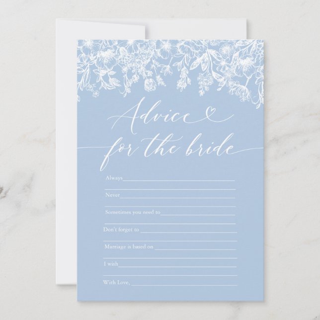 Invitation Conseils bleus pour le jeu de baby shower de la ma (Devant)