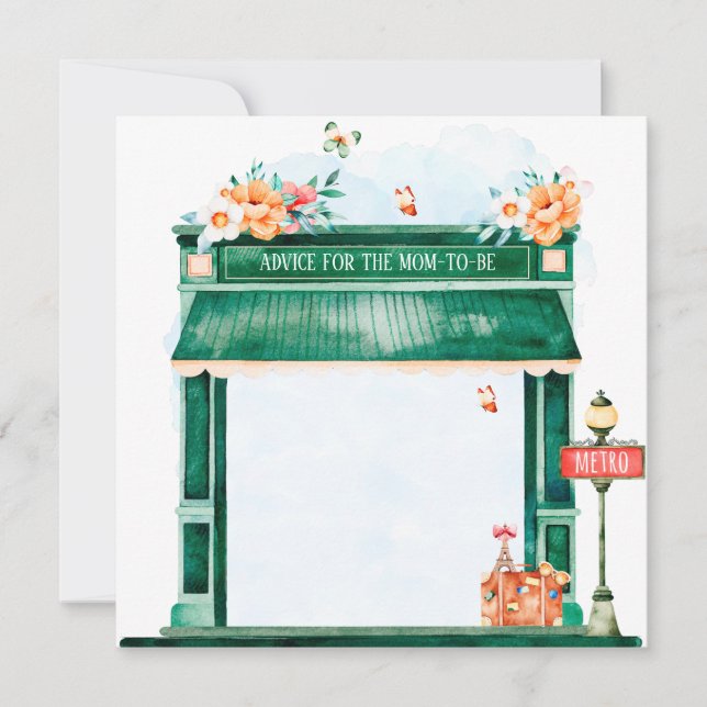 Invitation Conseils de aquarelle pour maman pour le café boul (Devant)