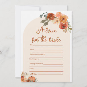 Invitation Conseils de citrouille automnale moderne boho pour