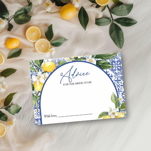 Invitation Conseils de douche nuptiale au citron pour la cart (Créateur téléchargé)