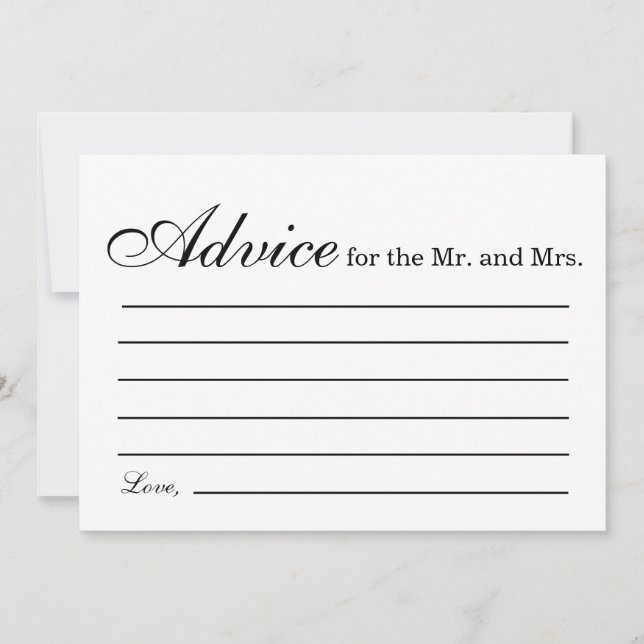 Invitation Conseils de douche nuptiale douche nuptiale (Devant)
