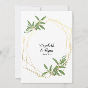 Invitation Conseils de mariage sur les feuilles et le feuilla