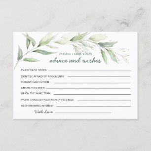 Invitation Conseils de verdure et vœux pour les nouveaux M. e