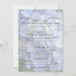 Invitation Conseils et commentaires sur le mariage Hydrangea