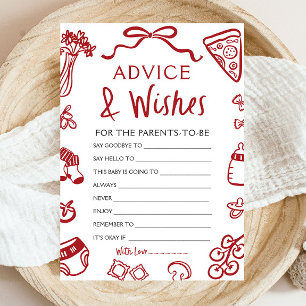 Invitation Conseils et vœux pour une baby shower italienne de
