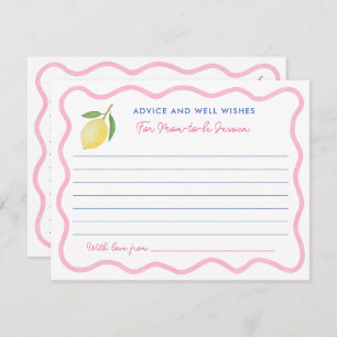 Invitation Conseils Fille Citrons Roses Bien Souhaits Pour Ca