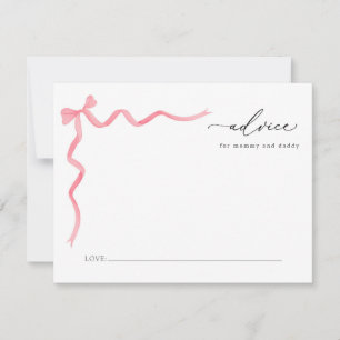 Invitation Conseils pour bébé en boîte rose pour maman et pap