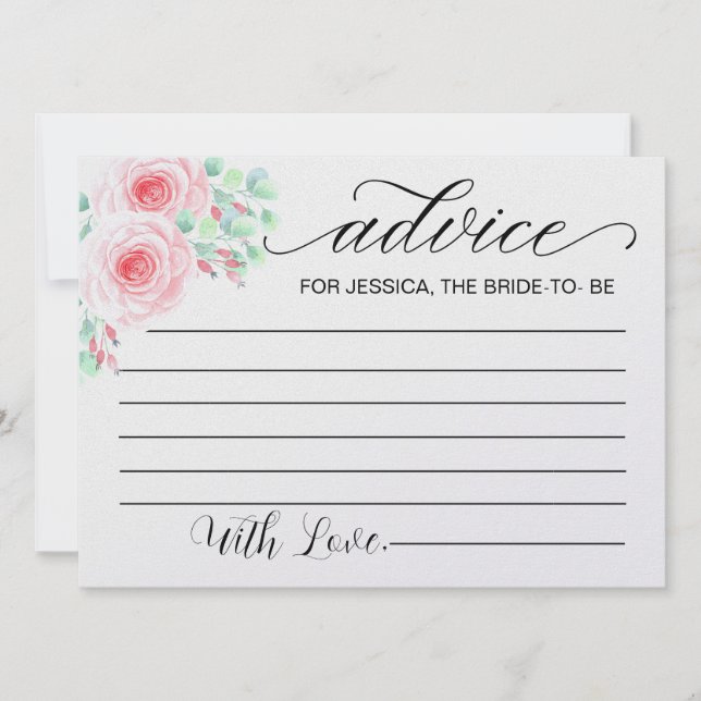 Invitation Conseils pour la mariée à être Fête des mariées -  (Devant)