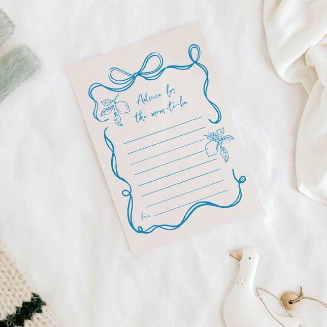 Invitation Conseils pour le Baby shower de citron tiré à la m (Créateur téléchargé)