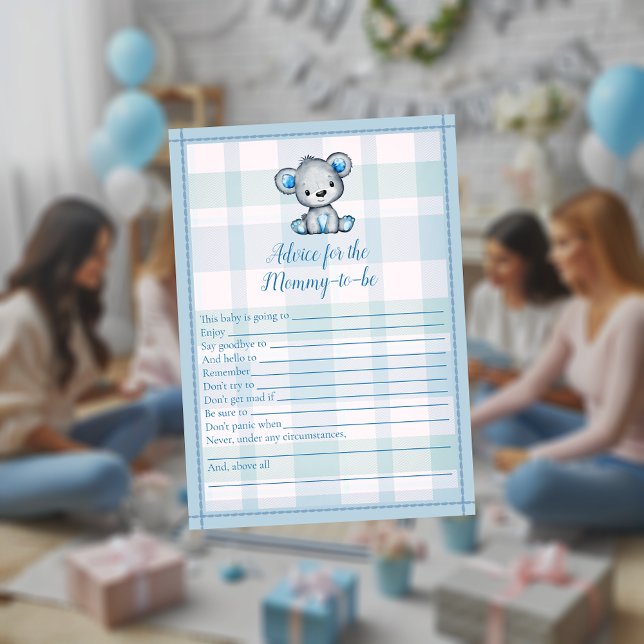Invitation Conseils pour maman pour une douche de bébé garçon (Créateur téléchargé)
