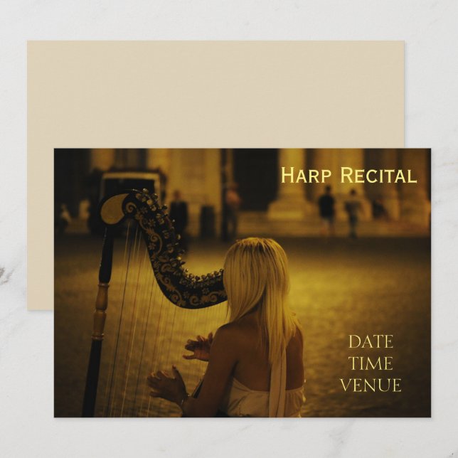 Invitation Considérant Harpe (Devant / Derrière)