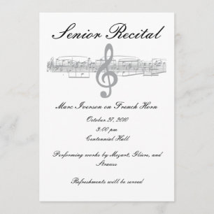Invitation Considérant musique senior