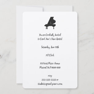 Invitation Considérant Piano