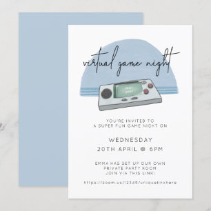 Invitation Console de jeu Night Gaming Blue