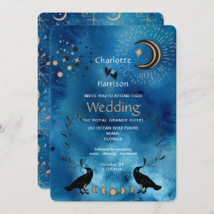 Invitation Constellation magique Wiccan Mariage inhabituel