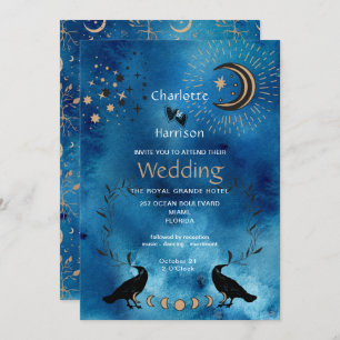 Invitation Constellation magique Wiccan Mariage inhabituel