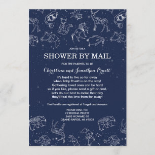 Invitation Constellations Baby shower par interurbain courrie