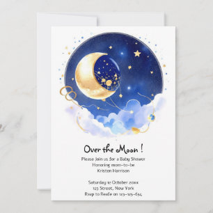Invitation Constellations célestes Baby shower garçon