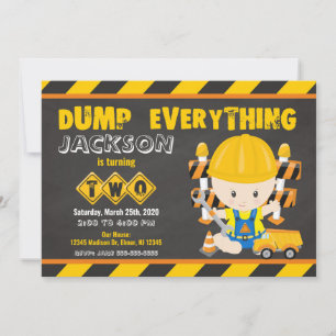 Invitation Construction 2e tableau de bord de l'invitation d'