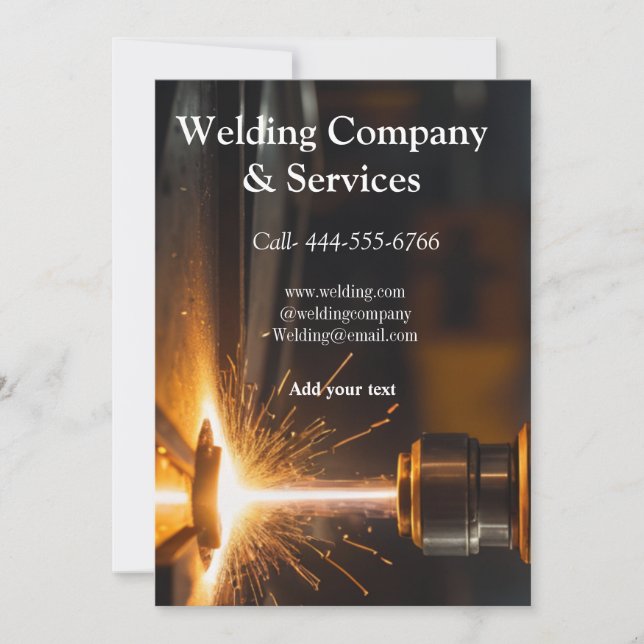 Invitation Construction du contrat de soudure ajouter nom con (Devant)