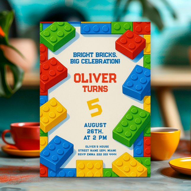 Invitation Construire & Célébrer – Anniversaire Briques de Jo (Créateur téléchargé)