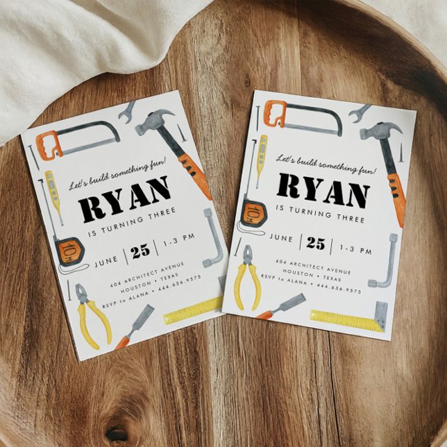 Invitation Construisons ! Outil de construction pour garçon A (Créateur téléchargé)