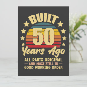 Invitation Construit il y a 50 ans Toutes les pièces d'origin