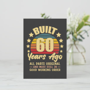 Invitation Construit il y a 60 ans Toutes les pièces d'origin