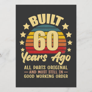 Invitation Construit il y a 60 ans Toutes les pièces d'origin