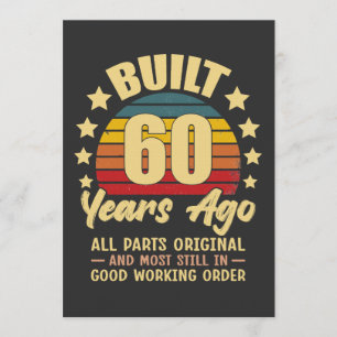 Invitation Construit il y a 60 ans Toutes les pièces d'origin