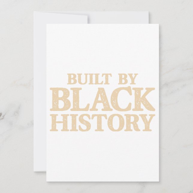 Invitation Construit par l'histoire noire Fierté noire afro-a (Devant)
