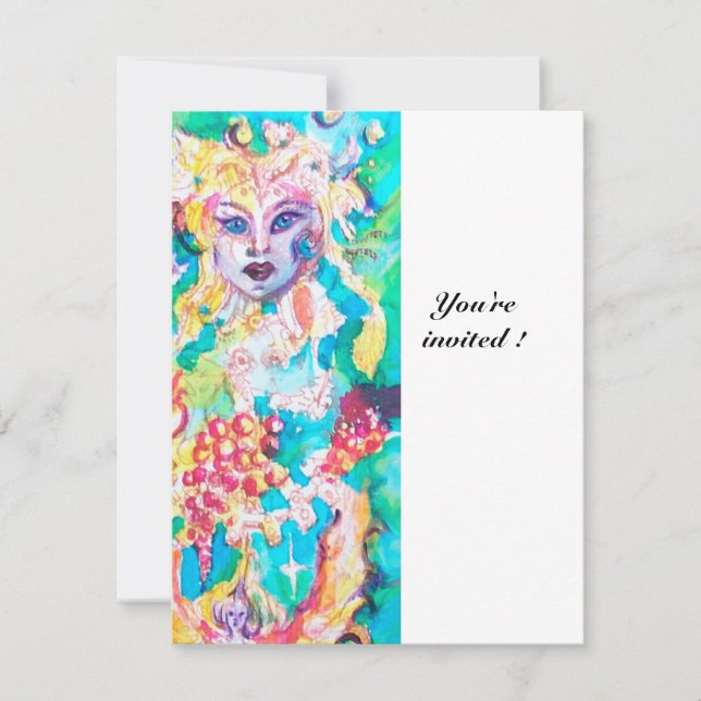 Invitation CONTE DE FÉE AU RAISIN métal givré (Devant)