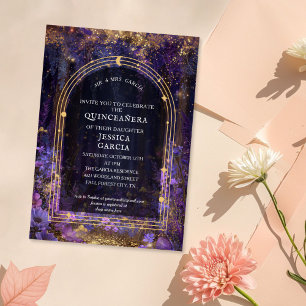 Invitation conte de fées d'été Forêt enchantée Quinceañera