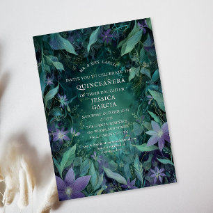 Invitation Conte de fées d'été Forêt enchantée  Quinceañera 