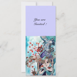 Invitation CONTE DE FÉES TURC ,rouge vif bleu blanc