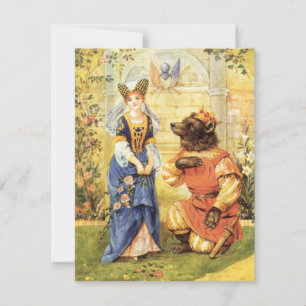 Invitation Conte de Fées Vintage La Belle et la Bê