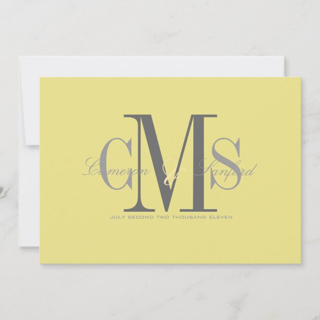Invitation Contemporain + classe/jaune + gris (Devant)