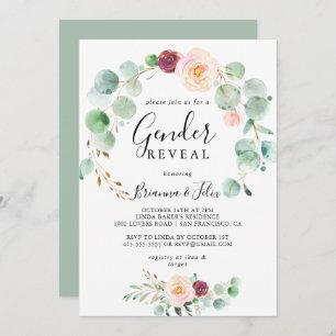 Invitation Contemporain Eucalyptus Floral Genre Revevela Part