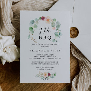 Invitation Contemporain Eucalyptus I Do BBQ