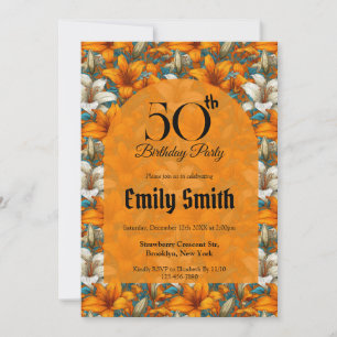 Invitation Contemporain Lis Fantaisie Jalons Anniversaire