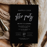 Invitation Contemporain moderne noir heureux toujours après l<br><div class="desc">Célébrez votre mariage avec un simple bonheur,  toujours après la fête. Une typographie audacieuse et tendance pour votre papeterie mariage,  simple mais élégante avec un thème noir et blanc. Entièrement personnalisable : vous pouvez modifier les couleurs de la police et de l'arrière - plan si nécessaire.</div>