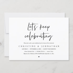 Invitation Continuons à fêter, après mariage brunch invita