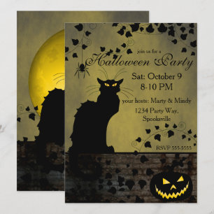 Invitation Conversation Noir Halloween